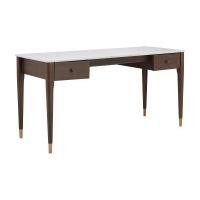 ราคา INDEX LIVING MALL โต๊ะทำงานหินอ่อน รุ่นเปอเซโอ้-พี ขนาด 150 ซม. - สีขาว/วอลนัท normal (12681280)
