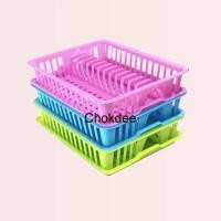 ราคา จริงใจจิปาฐะ KITCHEN 540 ชั้นวางจาน ที่คว่ำจาน พลาสติก พร้อมถาดรอง Dish Drainer (C1) เขียวสดใสGreen (12682426)