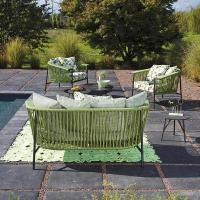 ราคา BUNISE ชุดโซฟากลางแจ้งวัสดุหวายทอ สไตล์นอร์ดิก สำหรับวิลล่า สวน ระเบียง กันฝนกันแดด รุ่น P67 จัดส่งฟรีทั่วไทย Set A (12687294)