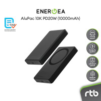 ราคา Energea AluPac 5K/10K แบตสำรองไร้สายแบบแม่เหล็ก PD20W Magnetic Wireless Power Bank Gunmetal 10000mAh (12686360)