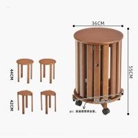 ราคา Loadingofficial-เซ็ตเก้าอี้ 4 ตัวทรงกลมสไตล์ญี่ปุ่น เก็บซ้อนกันได้เพื่อความเป็นระเบียบ รุ่นมีล้อพร้อมฐาน (12685120)