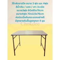 ราคา จริงใจจิปาฐะ โต๊ะพับสวิงขาเหล็ก (ขากลม) ขนาด 3ฟุต และ 4 ฟุต สีน้ำเงิน/แดง/ระเบิด/เทา (12683757)