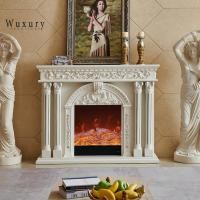 ราคา Wuxury Furniture ตู้วางทีวี เตาพิงไฟ classic luxury โต๊ะคอนโซล LED 3D เปลวไฟ สเหมือนจริง ส่งฟรี ขาว (12693347)