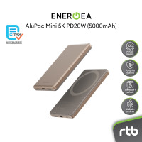 ราคา Energea AluPac 5K/10K แบตสำรองไร้สายแบบแม่เหล็ก PD20W Magnetic Wireless Power Bank Gold 5000mAh (12686355)