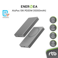 ราคา Energea AluPac 5K/10K แบตสำรองไร้สายแบบแม่เหล็ก PD20W Magnetic Wireless Power Bank Natural 10000mAh (12686358)