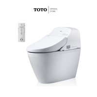 ราคา TOTO CES9433 สุขภัณฑ์อัตโนมัติชิ้นเดียว 4.5/3 L ฝารองนั่งรุ่น WASHLET GG ท่อออกผนัง (12695893)