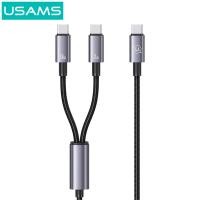 ราคา USAMS สายชาร์จ รุ่น SJ740 Type-c To 2C 2In1 72W Aluminum Alloy Data Cable - Sufeng Series 1.2M (12696706)