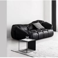 ราคา BUNISE Jepdan โซฟาหนังแท้ - หนังสีดำ, ดีไซน์พนักพิงสูงต่ำ, 1-3 ที่นั่ง, สไตล์โมเดิร์น สำหรับห้องนั่งเล่น 185CM (12695073)