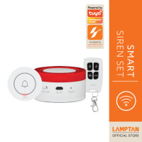 ราคา LAMPTAN SMART HOME ชุดเครื่องส่งสัญญาณเตือนกรณีฉุกเฉิน SIREN SET ควบคุมด้วยSmartphone (12695396)
