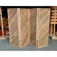 ราคา แพร่ไม้งาม ฉากไม้สัก ม่านกั้นห้องไม้สัก ลายดอกไม้ระแนงแมงมุม กางสุดกว้าง2mสูง 1.50m ฉากอย่างเดียวเรียบ (12698052)