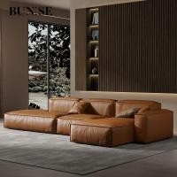 ราคา BUNISE Cubist Leather โซฟาหนังแท้นำเข้าหรูหรา - โซฟาทรง L & เดี่ยว 1-4 ที่นั่ง สไตล์โมเดิร์น สำหรับห้องนั่งเล่น 295cm (12694673)