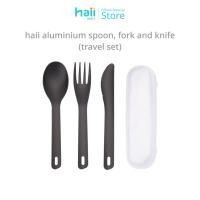 ราคา haii Aluminium Spoon, Fork, and Knife Set ชุดช้อนส้อมมีดพร้อมกล่องพกพาง่าย (012) (12701177)