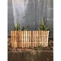 ราคา แพร่ไม้งาม รั้วสนาม รั้วไม้สัก ไม้หนาคัดพิเศษ ขนาด 150x70cm เป็นไม้สักแท้ รั้ว (12698179)
