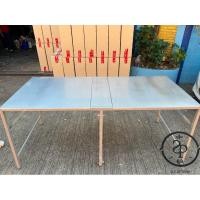 ราคา SP 68 SHOP โต๊ะพับขายของเมทัลชีท ขนาด 180เมตร (180ซม) มี4สี ราคาโรงงาน ผลิตในไทย สีบรอนซ์เงิน (12699789)