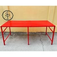 ราคา SP 68 SHOP โต๊ะพับขายของเมทัลชีท ขนาด 180เมตร (180ซม) มี4สี ราคาโรงงาน ผลิตในไทย สีแดง (12699790)