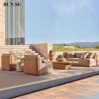 ราคา BUNISE ชุดโซฟาไม้สักกลางแจ้ง P40 - เฟอร์นิเจอร์ไม้เนื้อแข็งพร้อมโต๊ะกาแฟ สำหรับวิลล่า โรงแรม และสวน Single (12699985)