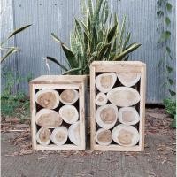 ราคา แพร่ไม้งาม เก้าอี้ตอไม้ เก้าอี้ไม้สัก เก้าอี้สนาม 30*30*50cm ไม้ดิบ (12697951)