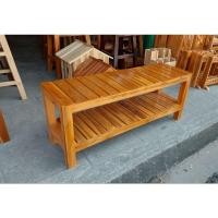 ราคา แพร่ไม้งาม ชั้นวางของ ชั้นวางกระเป๋า ชั้นวางไม้สัก ขนาด 30x100x40cm กยส normal (12698119)