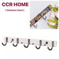 ราคา CCR HOME ตะขอแขวนของ ตะขอแขวนผ้า สแตนเลสแท้ 5 ขอความยาว38cm Normal (12703571)