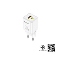 ราคา PISEN หัวชาร์จเร็ว GaN 20W PD พร้อมสาย USB-C to Lightning สำหรับ iPhone, iPad (ชุดชาร์จไว ไอโฟน ไอแพด) ประกันศูนย์ 20W USB C/A 2 PORT (12702875)