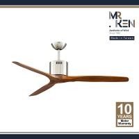 ราคา MR.KEN พัดลมเพดาน รุ่น KEN Solid Wood DC Motor พัดลมเพดาน ใบพัดไม้แท้ พร้อมรีโมทคอนโทรล BN-OAK 52"/DR (12503170)