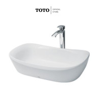 ราคา TOTO PJS07 อ่างล้างหน้าหินอ่อนสังเคราะห์ วางบนเคาน์เตอร์ สีMatte White (12705106)