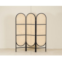 ราคา Kyotohaus ฉากกั้นหวายพับได้ ทรงโค้งสูงเท่ากัน 150x180 cm ดำ (10555992)
