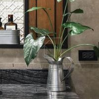 ราคา TinHomeToy | ทินโฮมทอย Homequarterbkk แจกันโลหะทรงเหยือก 12 x 22 x 22 cm. ทรงเหยือก สีเงิน (10530172)