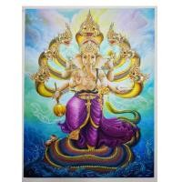 ราคา แพร่ทอง ภาพเขียน พระพิฆเนศ ปางมหาจักรพรรดิ 100 cm x 130 cm 100 CM x 130 CM (10592022)