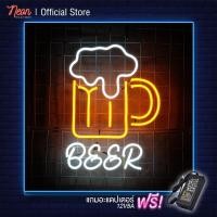 ราคา Neon Factory ป้ายไฟนีออนดัด รูปแก้วเบียร์ BEER (1) ไฟสีเหลือง ขาว 40x32cm (10626408)