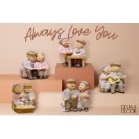 ราคา DELIKA ของตกแต่งบ้าน ตุ๊กตาคู่รักตายาย Always Love You ยายควงแขนตา (10696691)