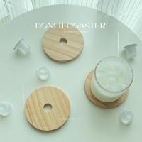 ราคา Wood dipped donut coaster ที่รองแก้ว ไม้ พร้อมแท่นเก็บ สไตล์มินิมอล จานรอง พร๊อพถ่ายรูป แท่นเก็บ+ที่รอง (10735596)