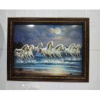 ราคา N&T Photoshop ภาพมงคล ภาพติดผนัง ภาพม้า8ตัวพร้อมกรอบกระจกอย่างดี กรอบโอ้ค (10803307)