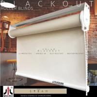 ราคา RVSL3102 สีCream ม่านม้วนรุ่นมาตราฐานทึบแสง กันความร้อน กันน้ำ กันฝุ่นละอองง อุปกรณ์สีขาว 60x140 cm. (10819190)