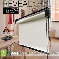 ราคา RVSL3102 สีCream ม่านม้วนรุ่นมาตราฐานทึบแสง กันความร้อน กันน้ำ กันฝุ่นละอองง อุปกรณ์สีดำ 60x200 cm. (10819197)