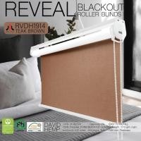 ราคา MICRO ม่านม้วนระบบโซ่ดึง รุ่น DAVID HEMP รหัส RVDH1914 Black Out Teak Brown อุปกรณ์สีขาว 140x120 cm. (10818313)