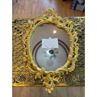 ราคา Aunchisaalloy กระจกอัลลอยด์ กระจกวินดทจ กระจกยุโรป สีทองล้วน รวมกระจกและที่แขวน พร้อมใช้งาน วินเทจ สีทอง (10795339)