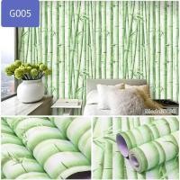 ราคา AG World Wallpaper วอลเปเปอร์ PVC กาวในตัว กว้าง 45 ซม. ยาว 10 เมตร ลายไผ่เขียวอ่อน (10844549)