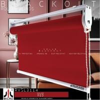ราคา RVSL3114 Red ม่านม้วนรุ่นมาตราฐานทึบแสง กันความร้อน กันน้ำ กันฝุ่นละอองง อุปกรณ์สีขาว 150x120 cm. (10817147)