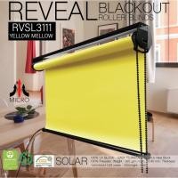 ราคา RVSL3111 Yellow Mellow ม่านม้วนรุ่นมาตราฐานทึบแสง กันความร้อน กันน้ำ กันฝุ่นละอองง อุปกรณ์สีดำ 150x200 cm. (10817232)