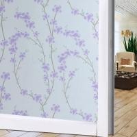 ราคา TY Home Shop TY WALL HOME ฟิล์มติดกระจก กว้าง 90 ซม. ยาว 100 ซม. รุ่น 8921 (สีฟ้าลายดอกไม้ม่วง) (10837080)