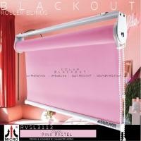ราคา RVSL3113 Pink Pastel ม่านม้วนรุ่นมาตราฐานทึบแสง กันความร้อน กันน้ำ กันฝุ่นละอองง อุปกรณ์สีขาว 60x140 cm. (10817223)