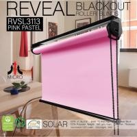 ราคา RVSL3113 Pink Pastel ม่านม้วนรุ่นมาตราฐานทึบแสง กันความร้อน กันน้ำ กันฝุ่นละอองง อุปกรณ์สีดำ 60x140 cm. (10817255)