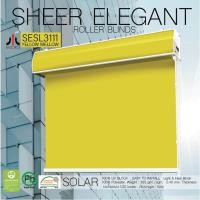 ราคา SESL3111 ม่านม้วนรุ่นฝาครอบราง ผ้าทึบแสง สี YELLOW MELLOW กันความร้อน กันน้ำ กันฝุ่นละออง 150x140 cm. อุปกรณ์สีขาว (10817795)