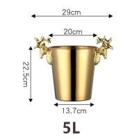 ราคา INTERY CT063D021 HOMMY ถังแช่ไวน์สีทองหัวกวางด้านข้าง สวยหรู ถังแช่ไวน์นอร์ดิก ถังน้ำแข็งสีทองพรีเมี่ยม #ถังแช่ไวน์ 01 (11001787)