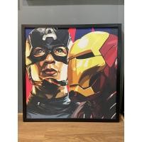 ราคา FAMOUS POPART CA x Iron Man picture frame canvas 75x75cm. art modern full color (11030212)