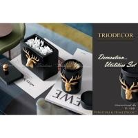 ราคา TRIODECOR กล่องอเนกประสงค์ Mini Black Storage with Golden Stag Craft Set of 2 Set U-786 classic (12100353)