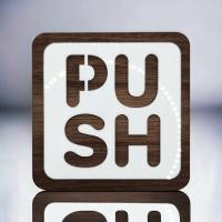 ราคา PUSH ฝุด-ฝุด-อะ ป้าย แบบที่ 3 ป้ายไม้ดึง - ผลัก ป้ายไม้ ป้ายไม้สนเรดิเอต้า หนา 5 มม. งานนูน 3D วินเทจ 20 x 20 ซม. PUSH (12112525)