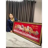ราคา กิตติกรอบรูป [16x42นิ้ว] กรอบรูปภาพมงคล ม้า 8 เซียน เสริมฮวงจุ้ย เพิ่มบารมี ติดตั้งบนผนัง พื้นสีแดง (12141802)