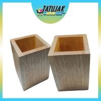 ราคา jatujak กล่องไม้ กล่องใส่ปากกา งานไม้ทรงสูง สีอ่อน (12245939)
